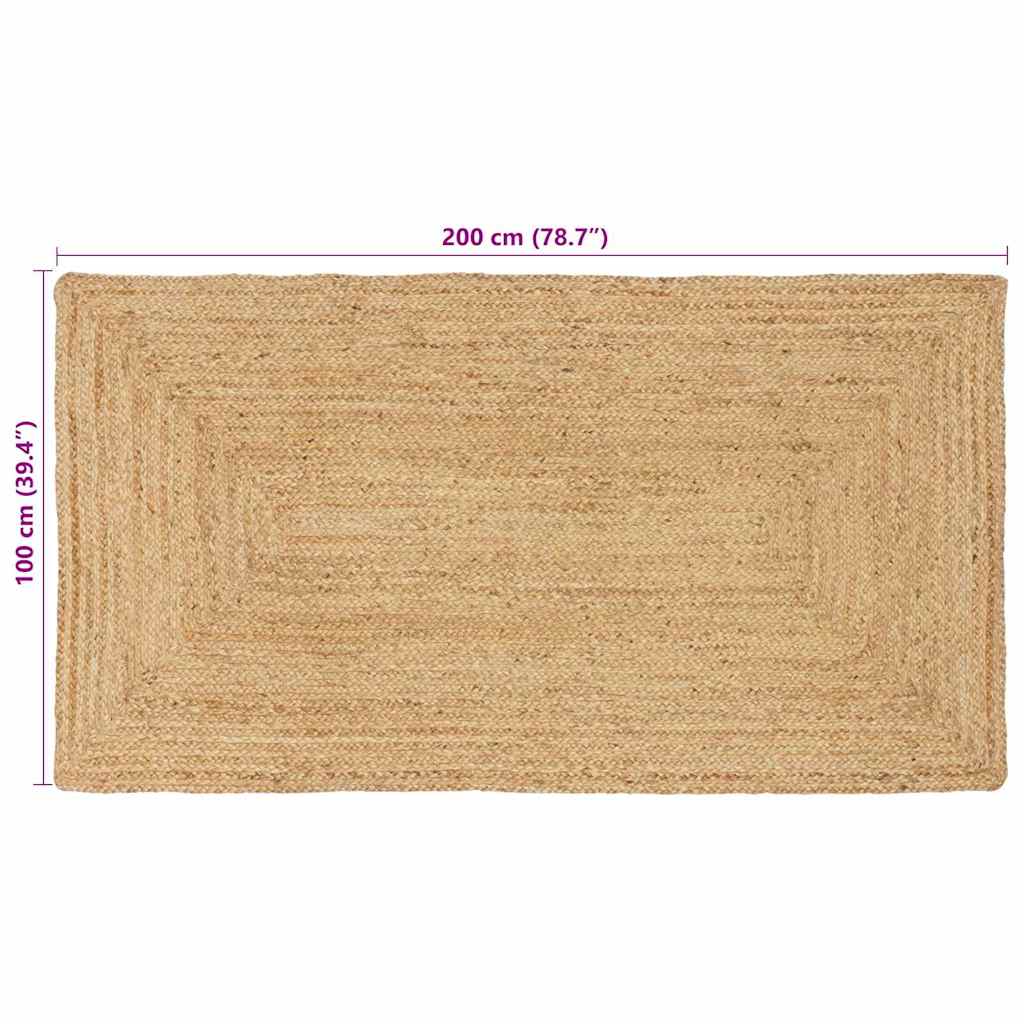 Area Rug Beige 100 x 200 cm Jute